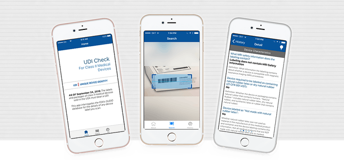UDI Check app for class II medical devices